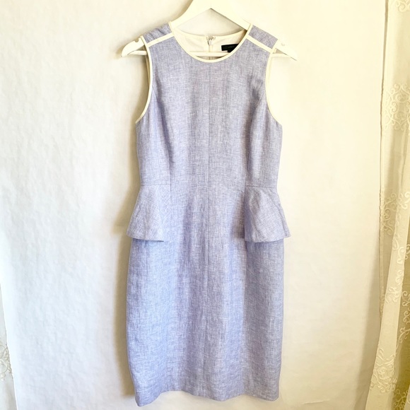 J. CREW Peplum Linen Sheath Dress - Picture 7 of 8